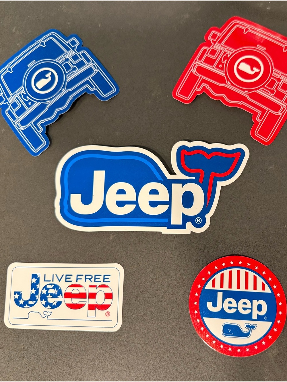 Limited Edition Vineyard Vines x Jeep Stickers❤️🤍💙